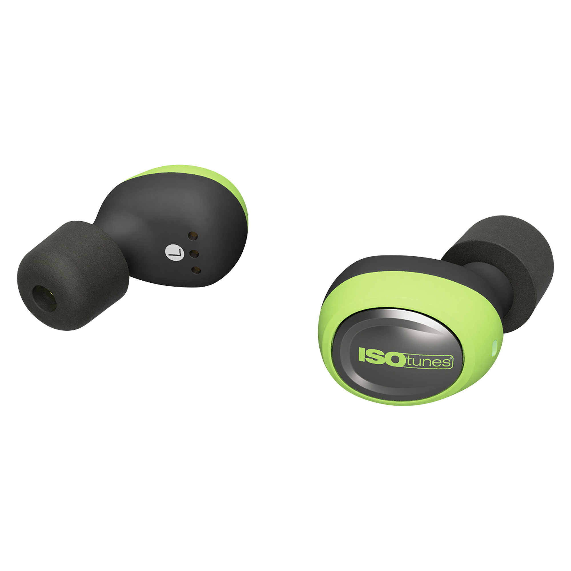 ISOtunes FREE 2.0 Wireless Headphones, Green/Black, Includes 6 Pairs of Eartips: 3 Pairs Foam Eartips, 3 Pairs Silicone Double Flange Eartips, Model# IT-74